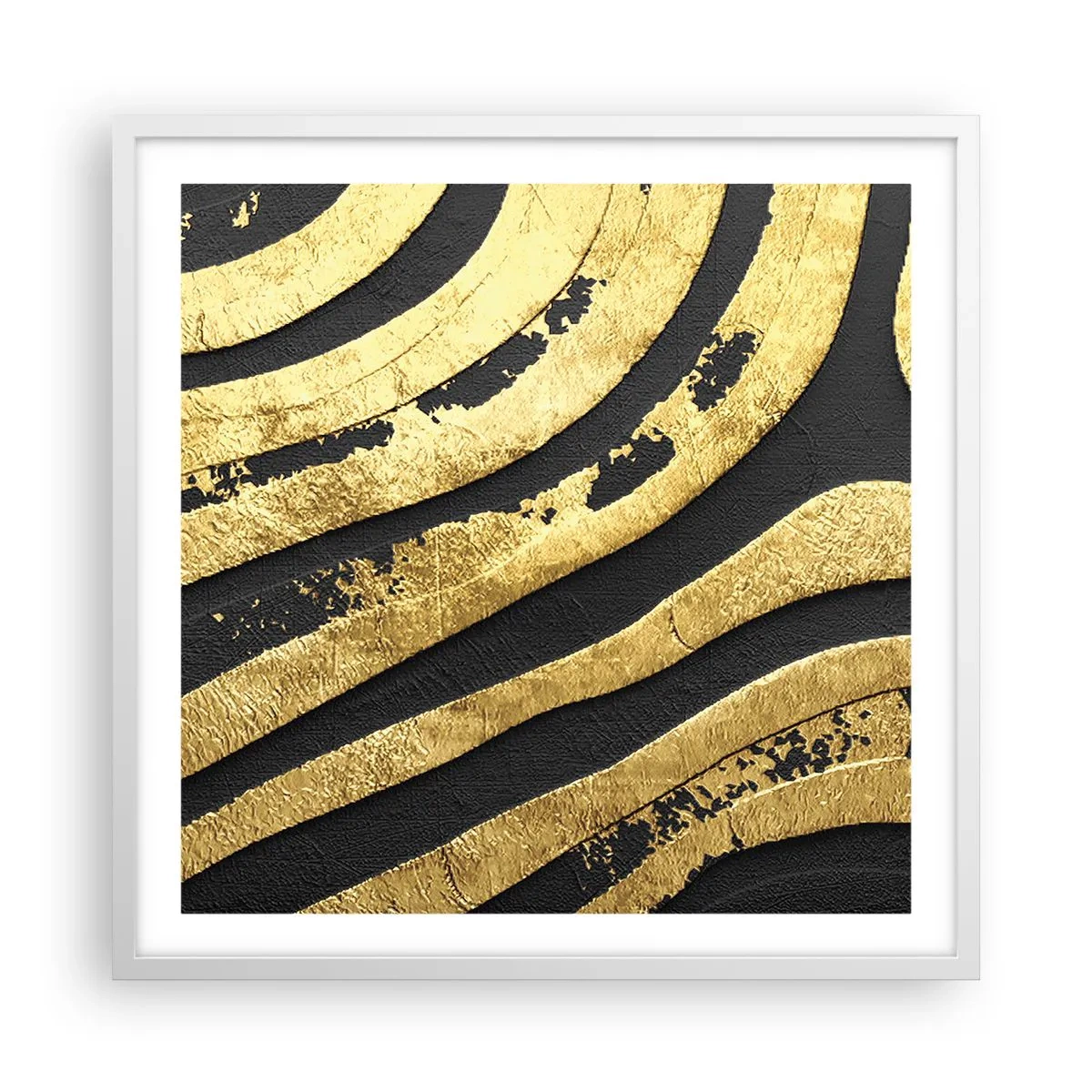 Plakat i hvid ramme - Alt flyder - 60x60 cm