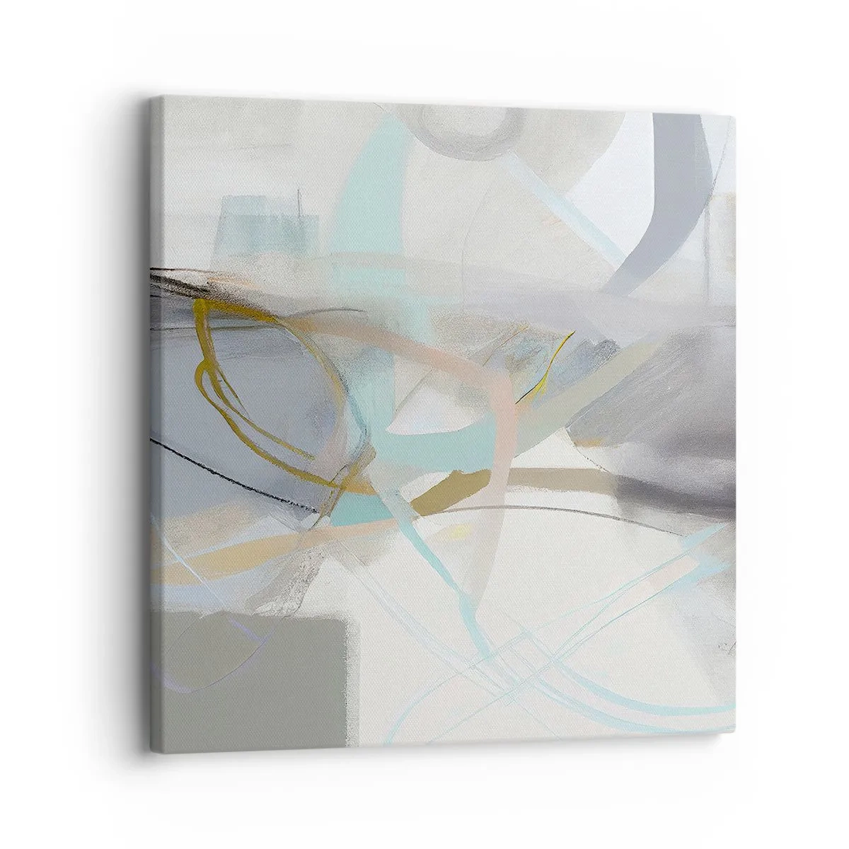 Lærredstryk - Billede på lærred - Tågeagtig abstraktion - 30x30 cm