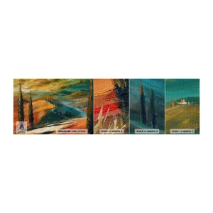 Prøve Fototapet Premium Canvas - Toscansk landskab - Landskab, Toscana, Rejser - 100x30 cm