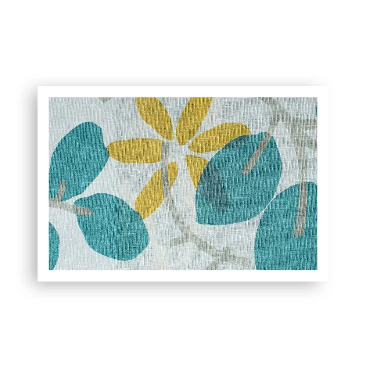 Plakat - Blandt azurblå blade - 91x61 cm