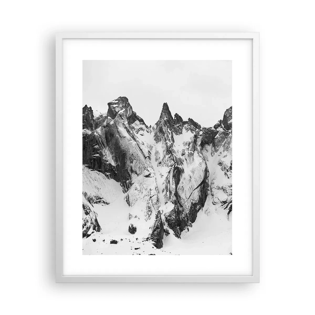 Plakat i hvid ramme - Granit truende højderyg - 40x50 cm