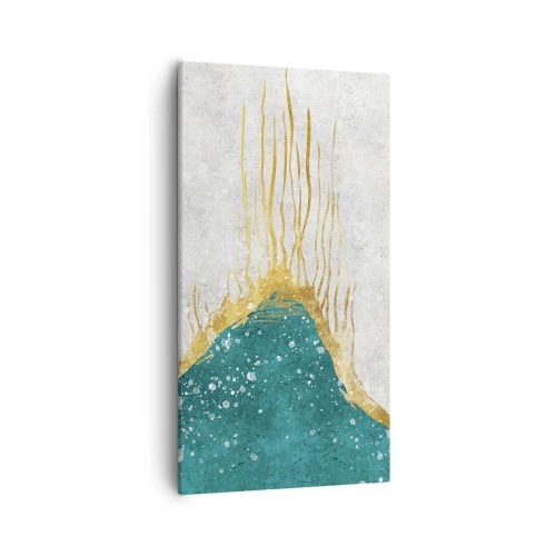 Lærredstryk - Billede på lærred - Gyldent tidevand - 55x100 cm