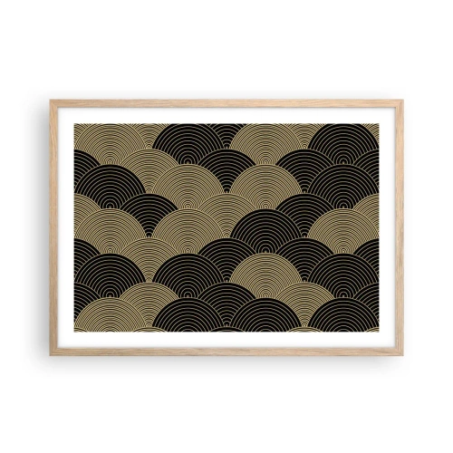 Plakat i ramme af lyst egetræ - Enhed i mangfoldighed - 70x50 cm