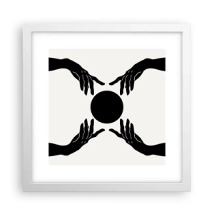 Plakat i hvid ramme - Et hemmeligt tegn - 30x30 cm