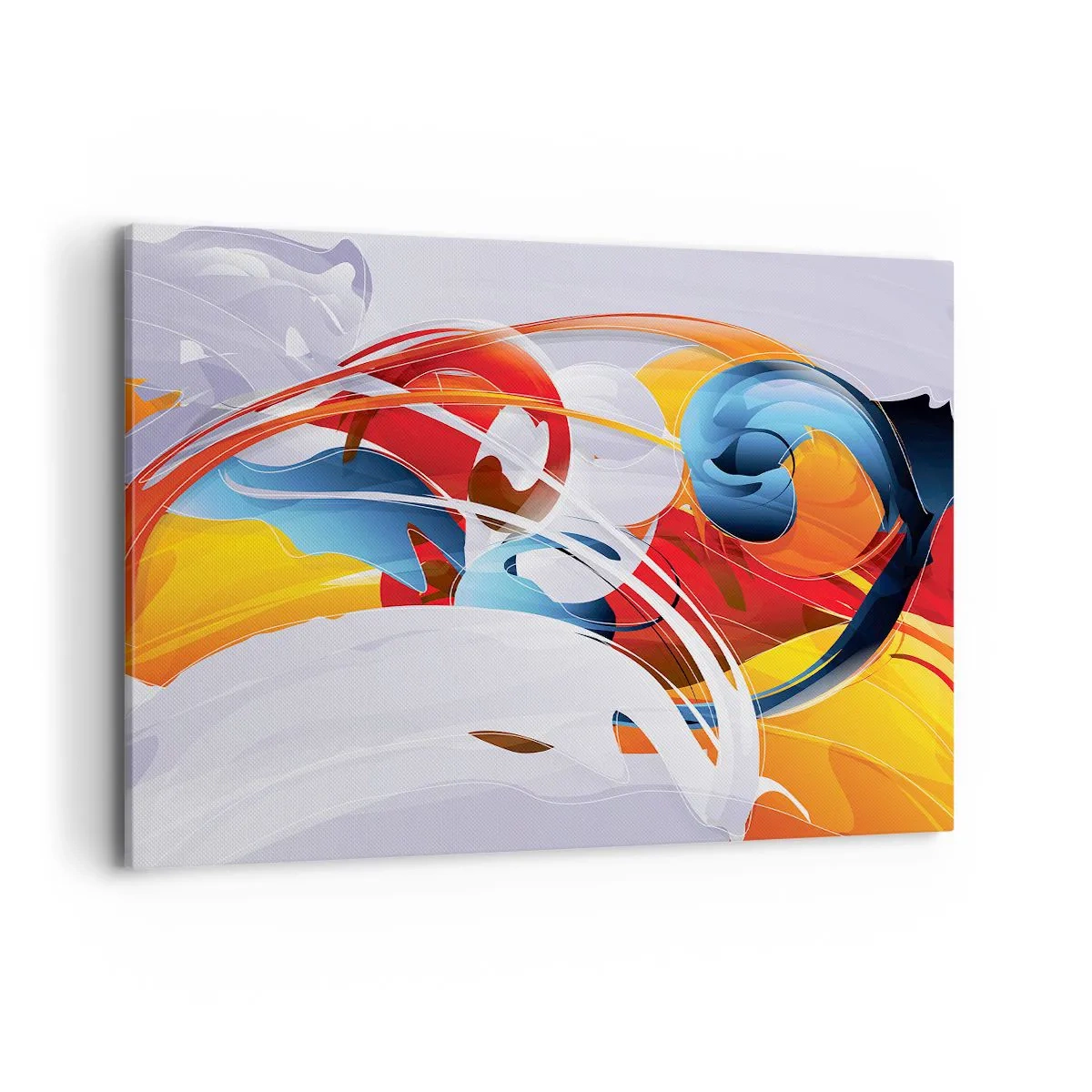 Lærredstryk - Billede på lærred - Elementernes dans - 120x80 cm