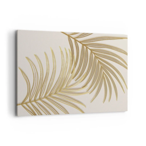 Lærredstryk - Billede på lærred - Gylden palme! - 100x70 cm