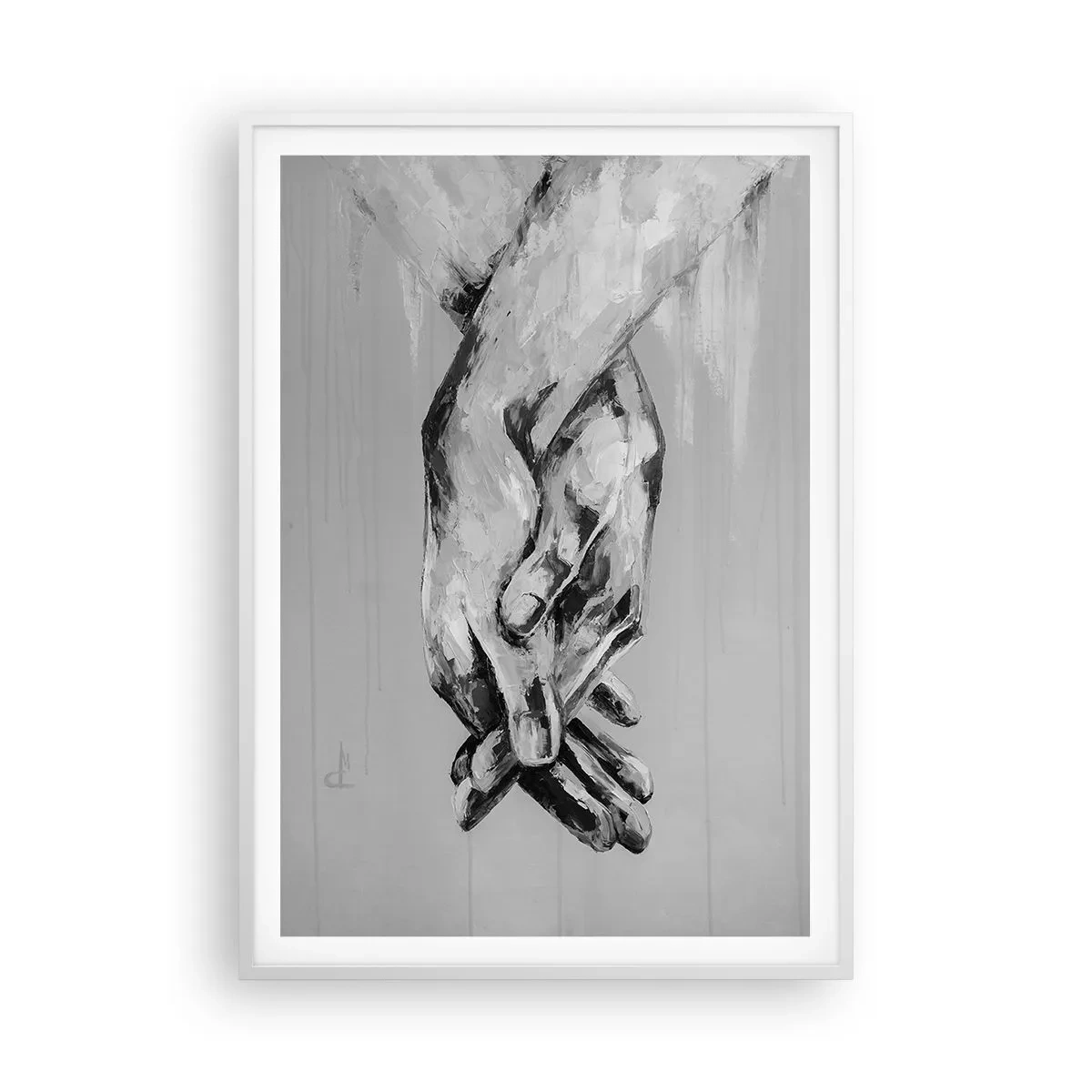 Plakat i hvid ramme - Begyndelsen ... - 70x100 cm