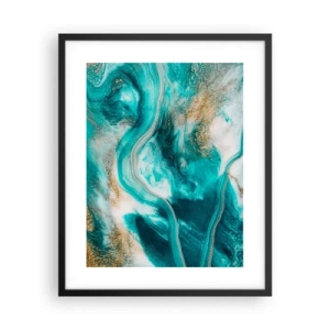 Plakat i sort ramme - Flod af guld - 40x50 cm