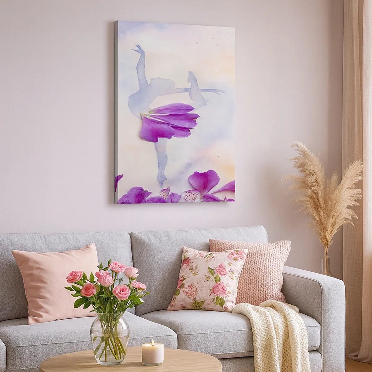Lærredstryk - Billede på lærred - Delikat som en blomst - 50x70 cm
