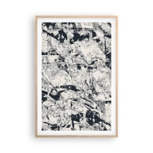 Plakat i ramme af lyst egetræ - Modsætningernes gennemtrængning - 61x91 cm