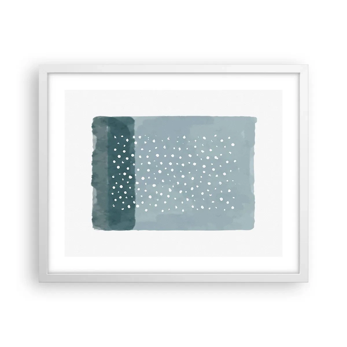 Plakat i hvid ramme - Dyrket i blåt - 50x40 cm