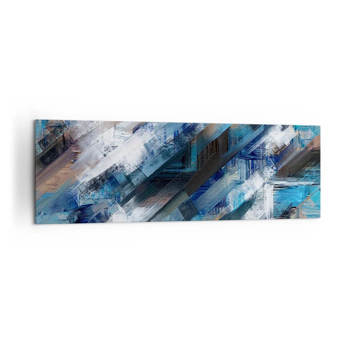 Lærredstryk - Billede på lærred - På en blå skråning - 160x50 cm
