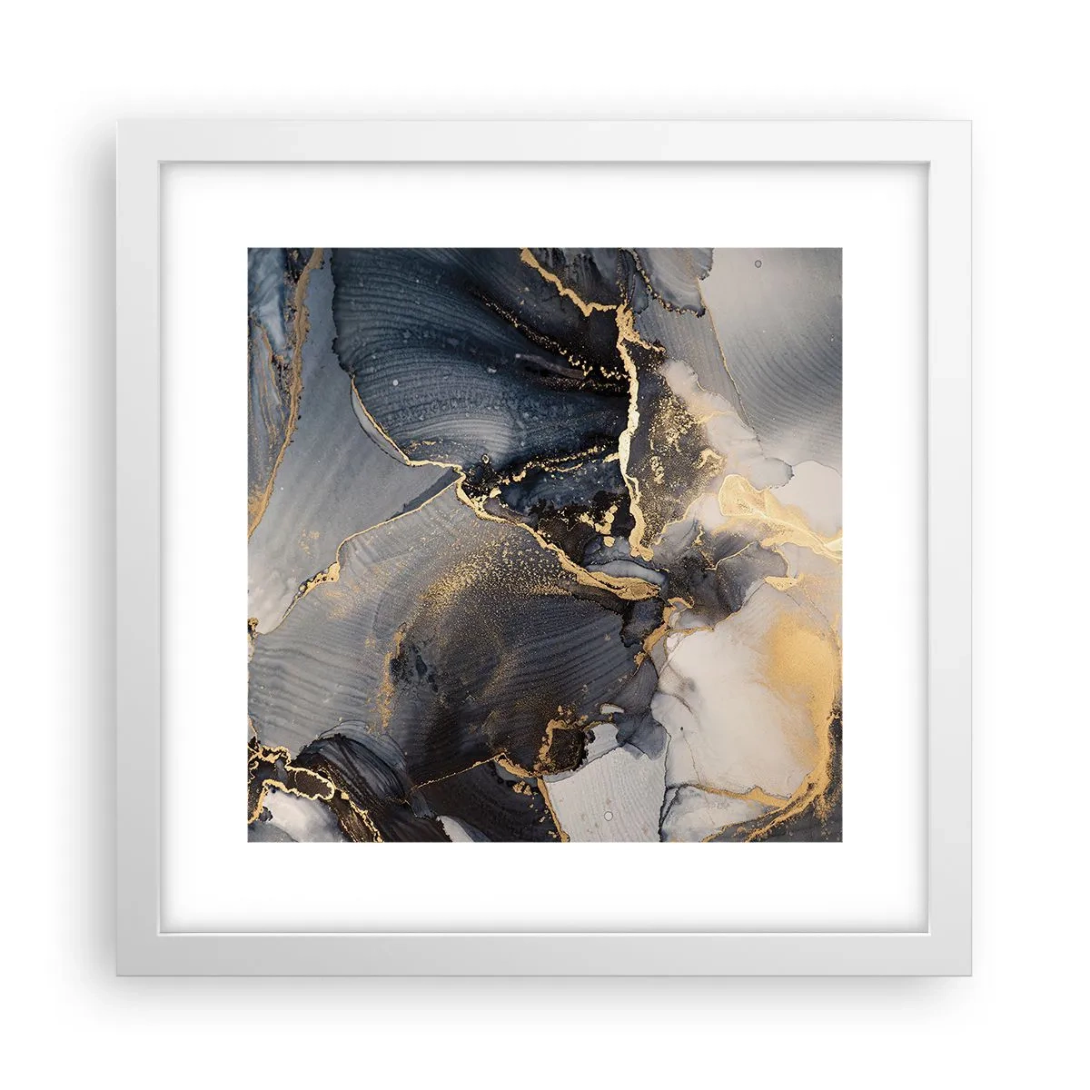 Plakat i hvid ramme - Livet af sten - 30x30 cm