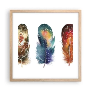 Plakat i ramme af lyst egetræ - Ritualer, ordinancer, mysterier - 40x40 cm