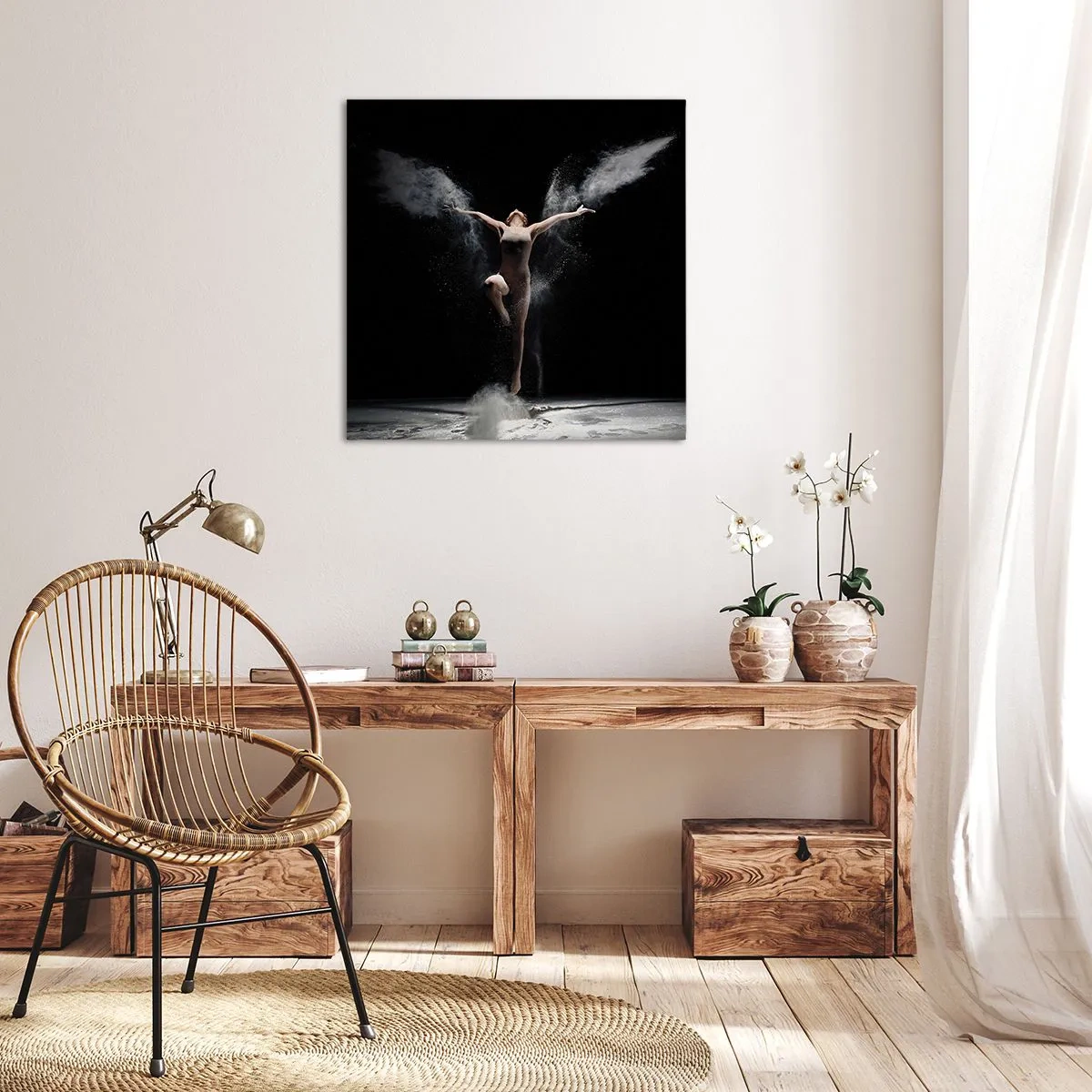 Lærredstryk - Billede på lærred - Elfer findes - 40x40 cm