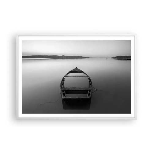 Plakat i hvid ramme - Længsel og melankoli - 100x70 cm