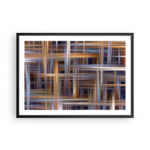 Plakat i sort ramme - Vævet af lys - 70x50 cm