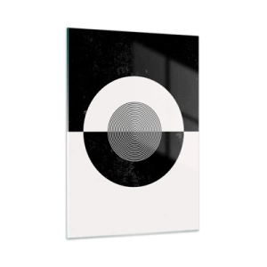 Billede på glas - Harmoni i sort og hvidt - 50x70 cm
