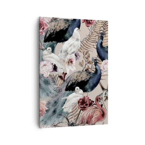 Lærredstryk - Billede på lærred - I paladsets have - 70x100 cm