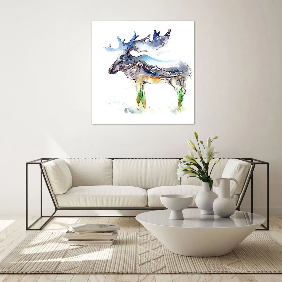 Billede på glas - Helten i en vinterfortælling - 60x60 cm