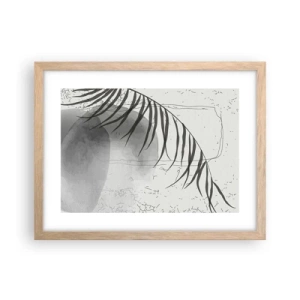Plakat i ramme af lyst egetræ - Den subtile eksotisme i naturen - 40x30 cm