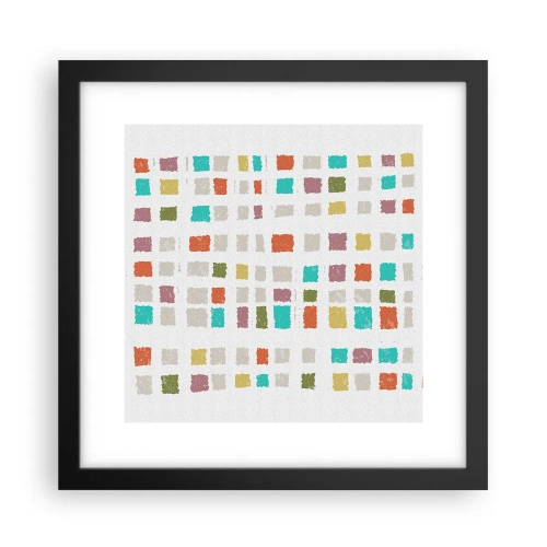 Plakat i sort ramme - Ukendt leg - 30x30 cm