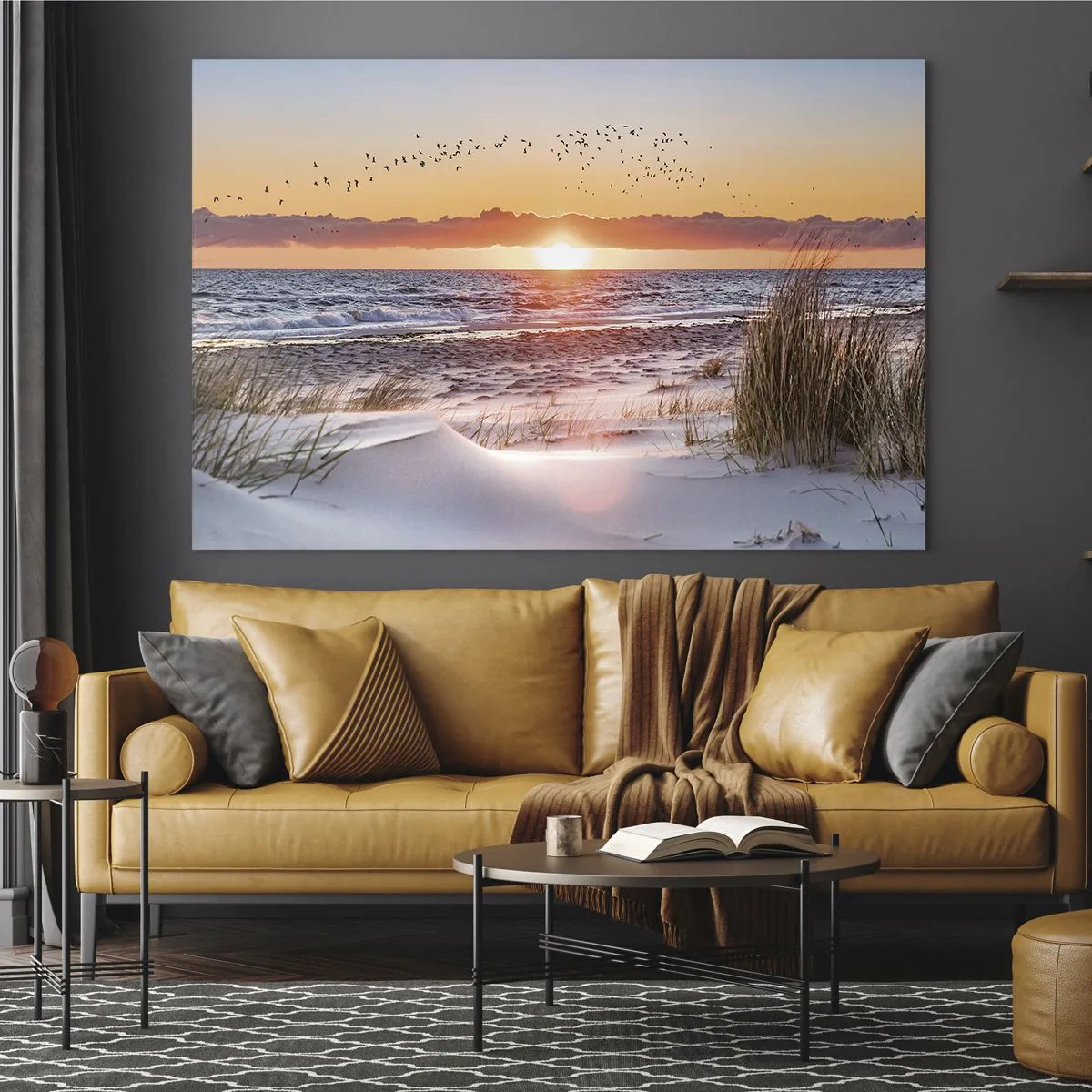 Billede på glas - Vandret landskab - 70x50 cm