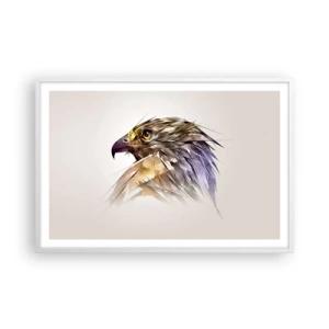 Plakat i hvid ramme - Portræt af en kriger - 91x61 cm