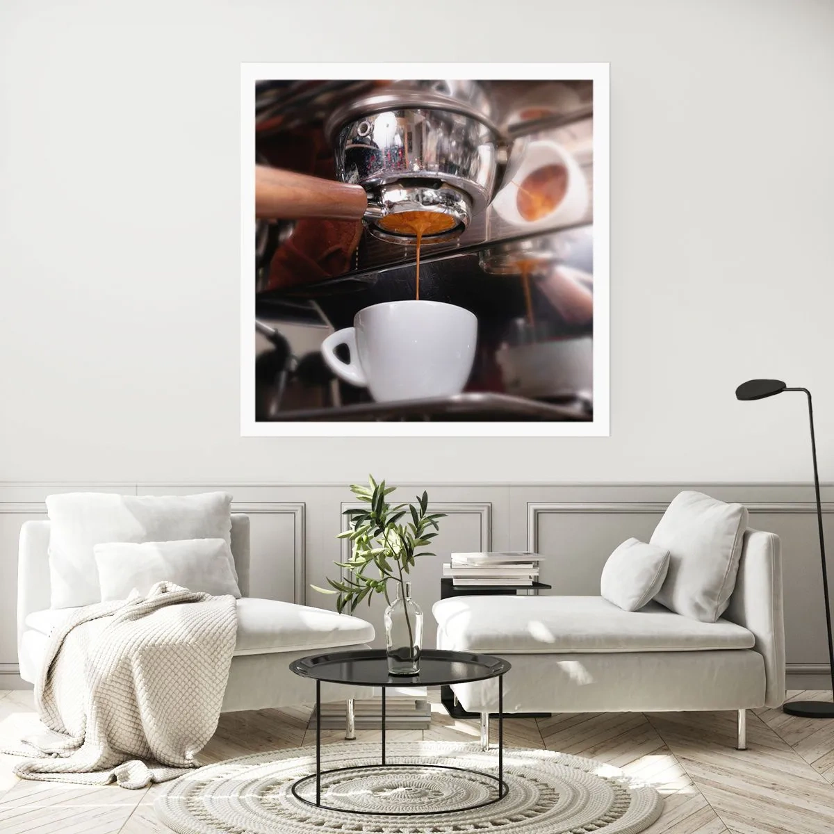 Plakat - Et godt øjeblik på dagen - 60x60 cm