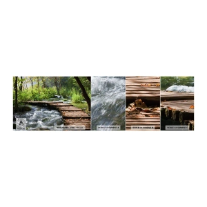 Fototapet Prøve Standard Eco - Over en skummende kaskade - Landskab, Kroatien, Natur - 100x30 cm