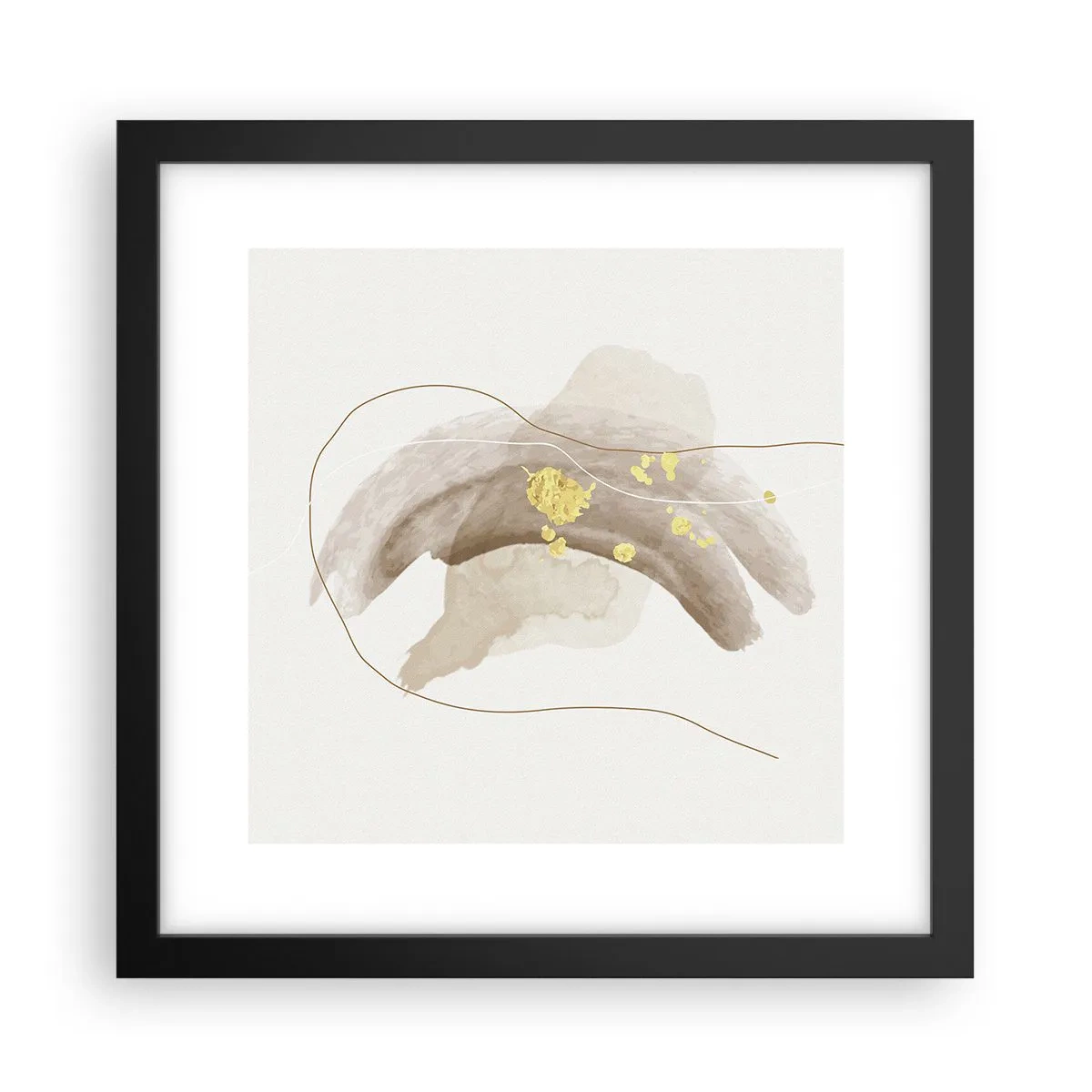 Plakat i sort ramme - Mødt i rummet - 30x30 cm