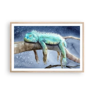 Plakat i ramme af lyst egetræ - Det er godt! - 91x61 cm