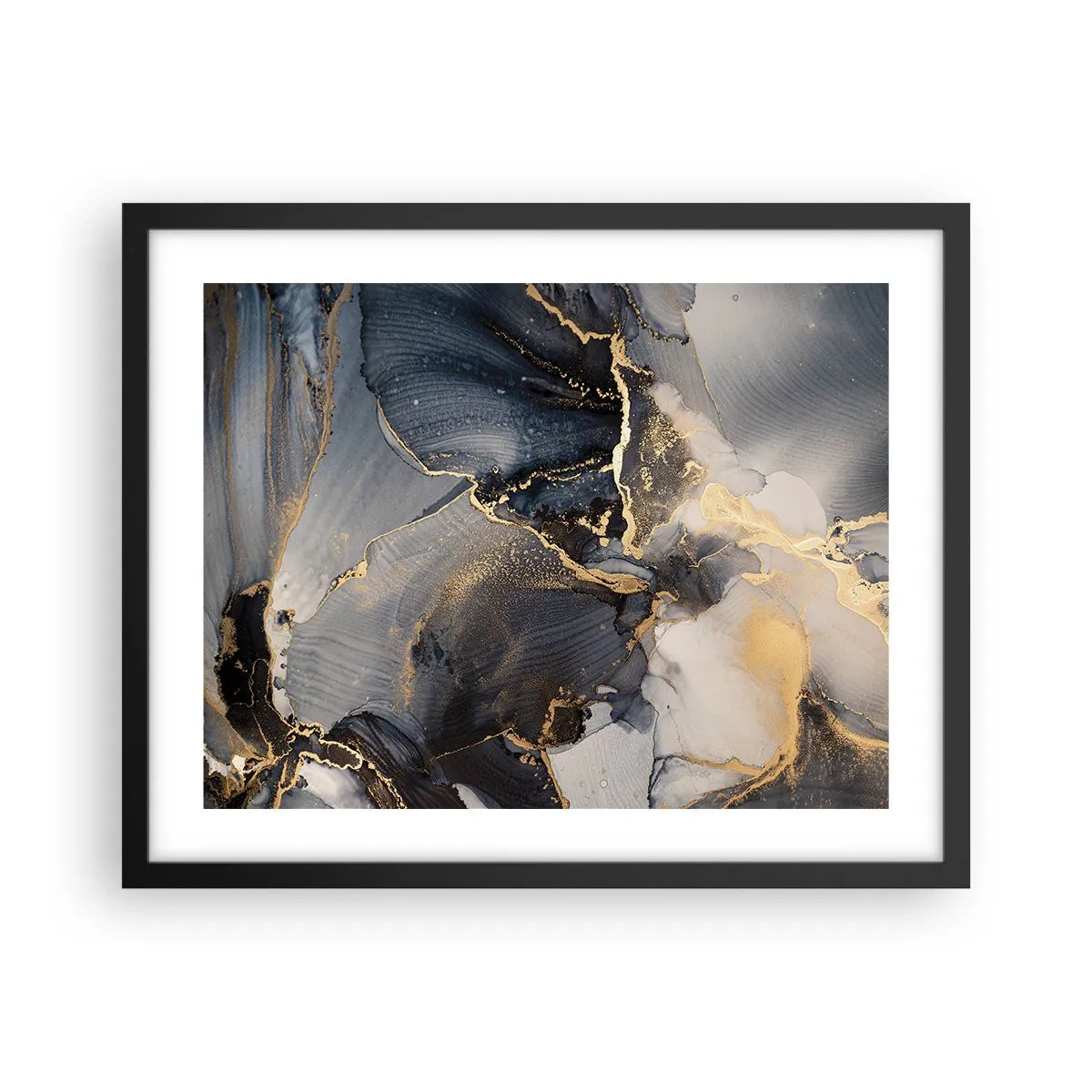 Plakat i sort ramme - Livet af sten - 50x40 cm
