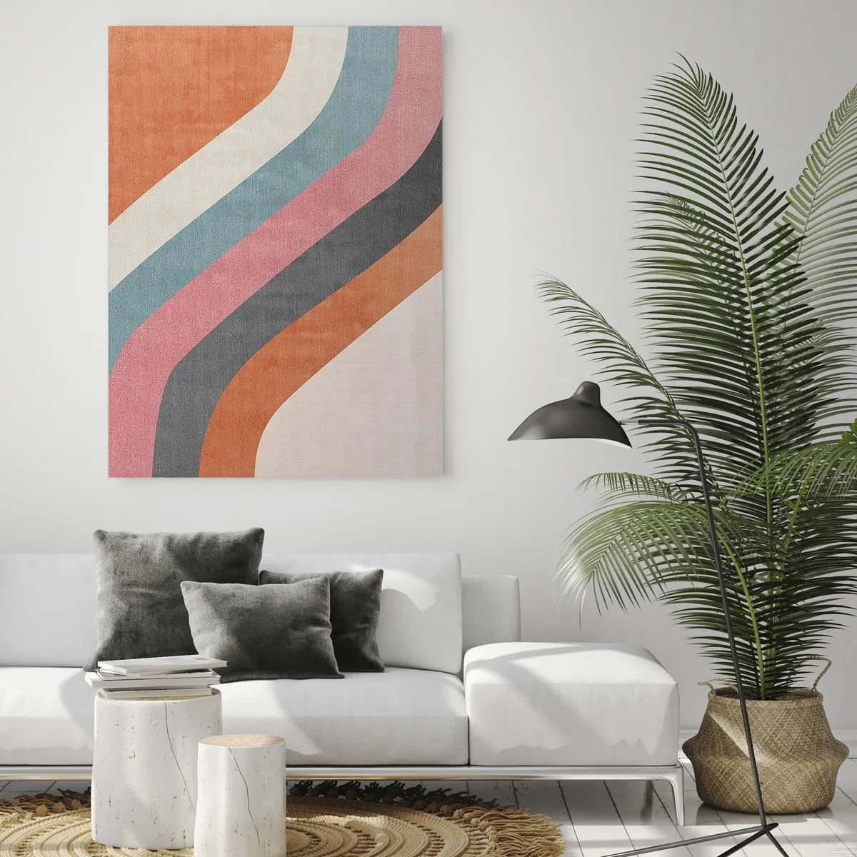 Billede på glas - Diagonal komposition - bevægelse - 50x70 cm