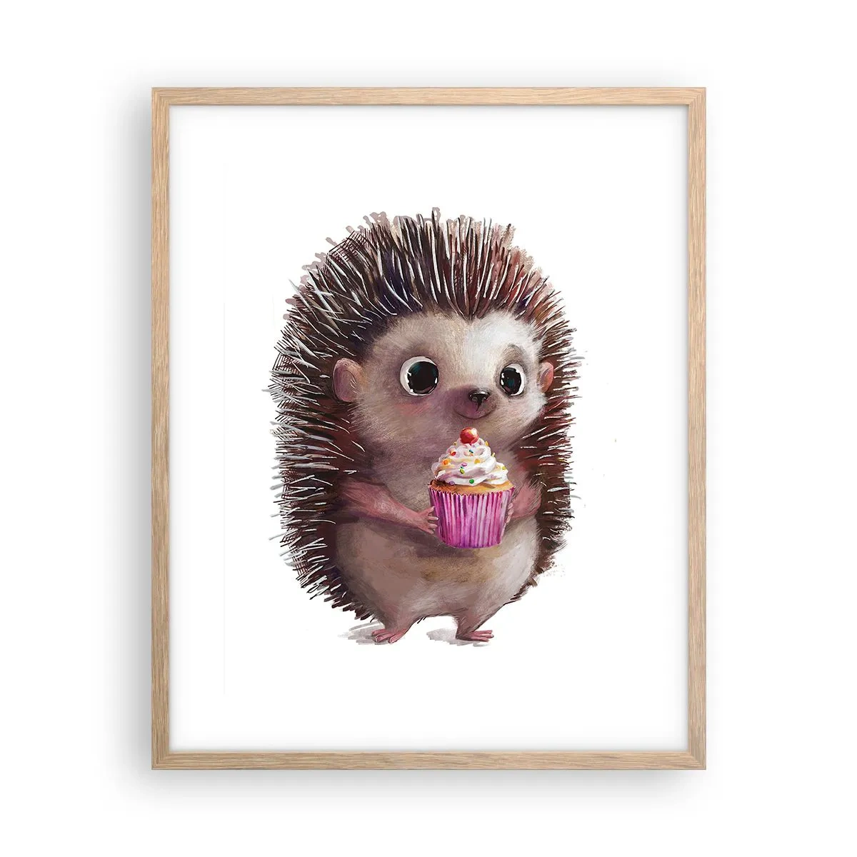 Plakat i ramme af lyst egetræ - Fejring er hver dag - 40x50 cm