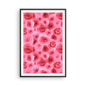 Plakat i sort ramme - Roser under og over - 61x91 cm