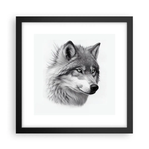 Plakat i sort ramme - Alpha - uden tvivl - 30x30 cm