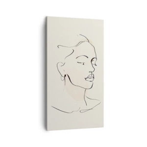 Lærredstryk - Billede på lærred - En bestemt linje - 45x80 cm