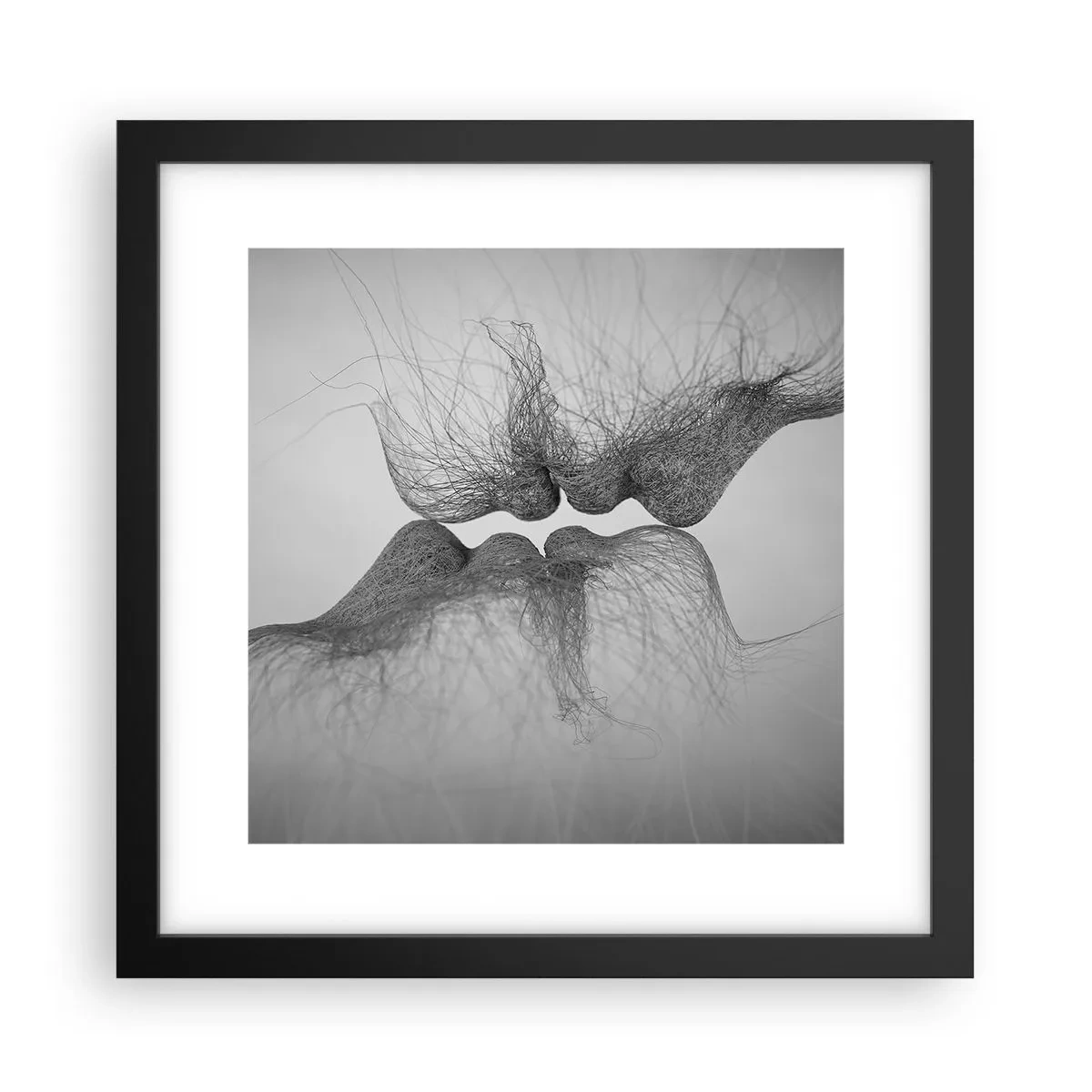 Plakat i sort ramme - Vindens kys - 30x30 cm