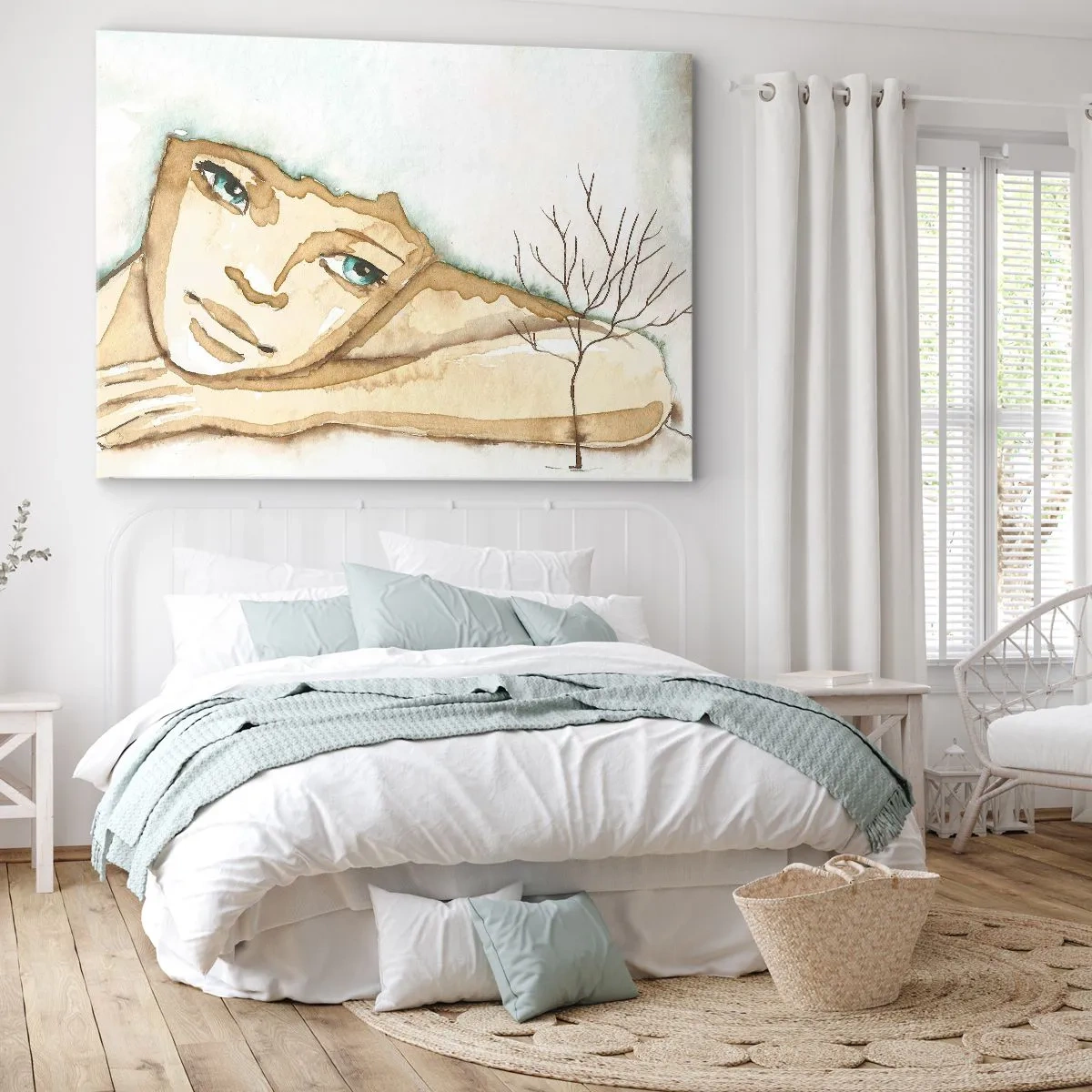 Lærredstryk - Billede på lærred - Poesiens træ vokser ud af stilheden - 100x70 cm