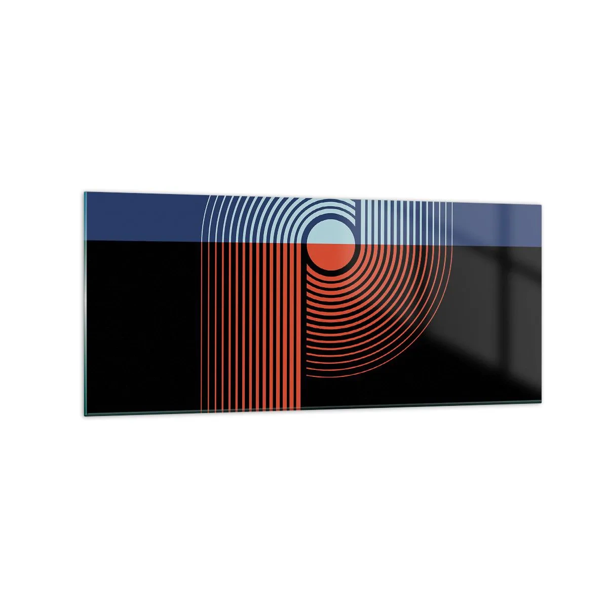 Billede på glas - I en geometrisk omfavnelse - 120x50 cm