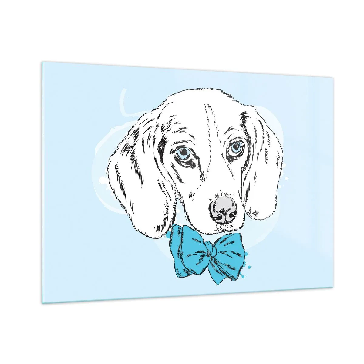 Billede på glas - Elegance for hunde - 100x70 cm