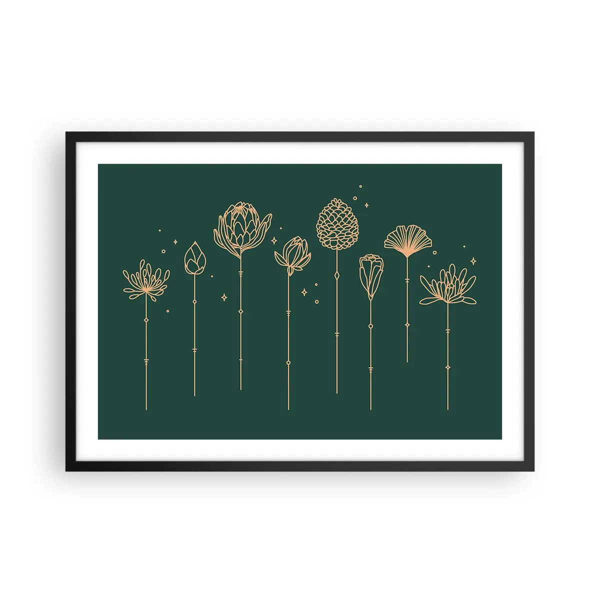 Plakat i sort ramme - Familien ZIÓŁkowski - 70x50 cm