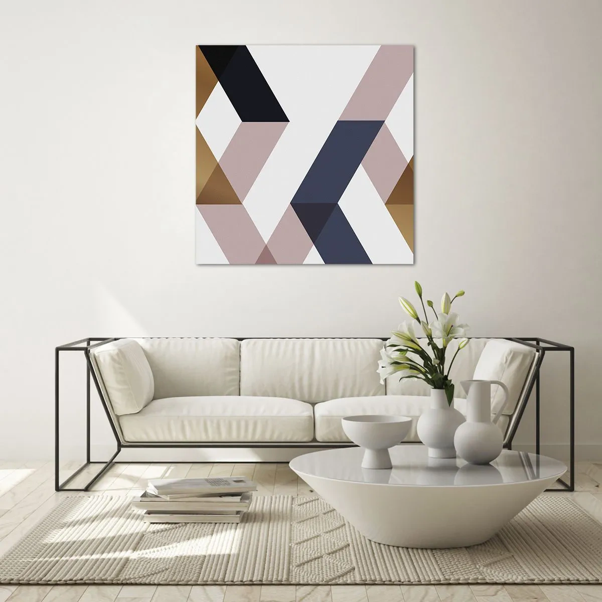 Billede på glas - Planer og vinkler - 70x70 cm