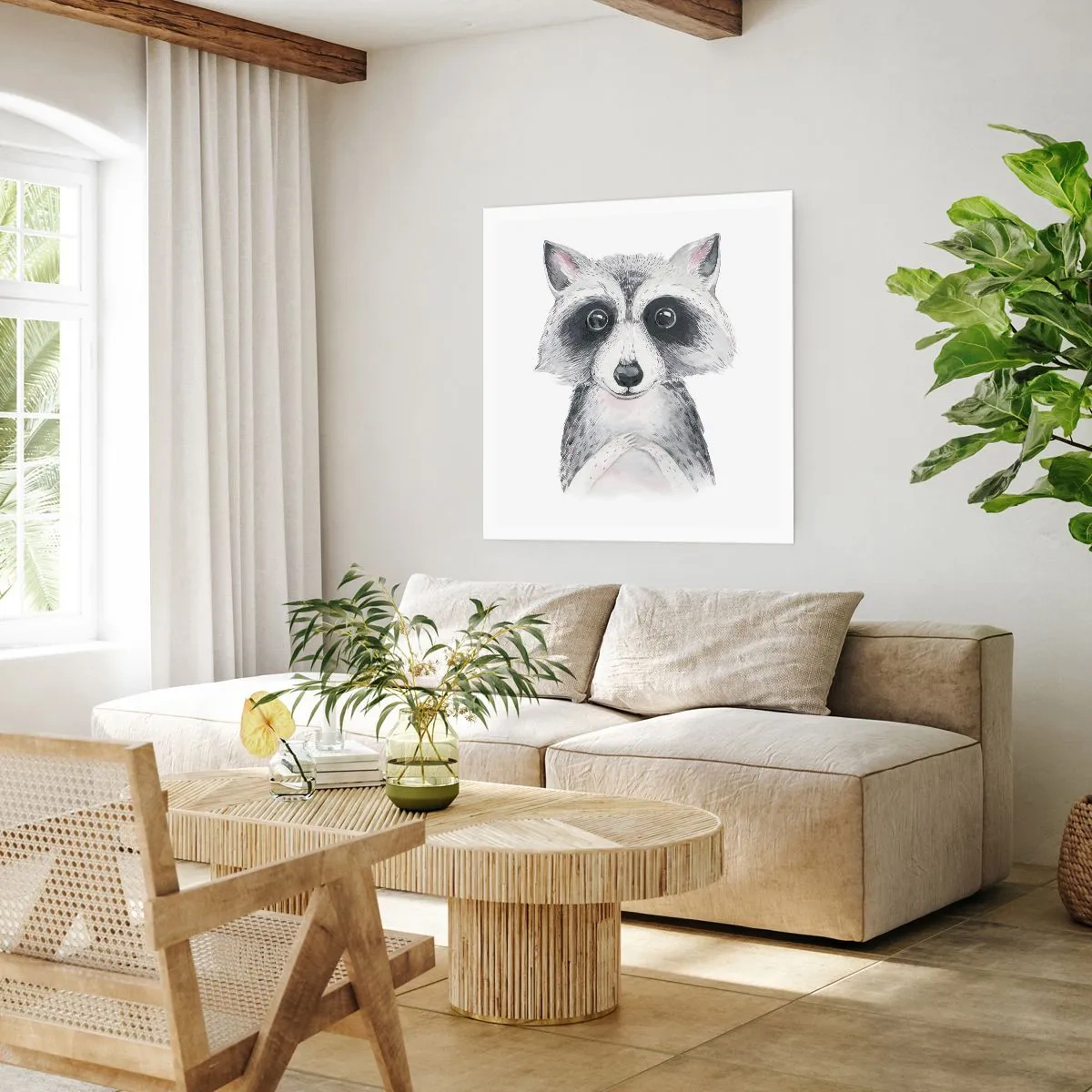 Plakat - Et øjeblik til at trække på skuldrene - 40x40 cm