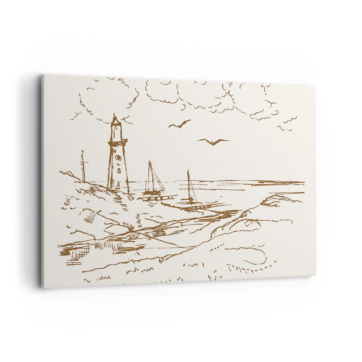 Lærredstryk - Billede på lærred - Oversigt over sommerminder - 120x80 cm