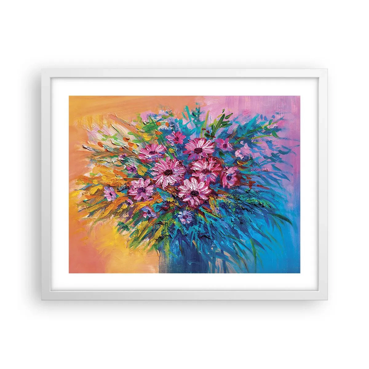 Plakat i hvid ramme - Livets energi - 50x40 cm