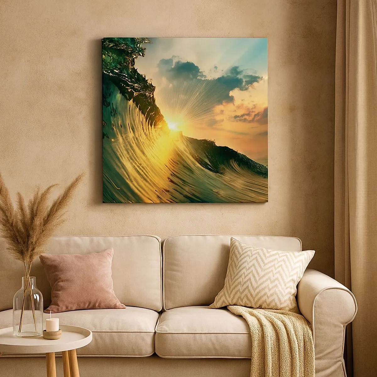 Lærredstryk - Billede på lærred - Surfer, hvor er du? - 30x30 cm