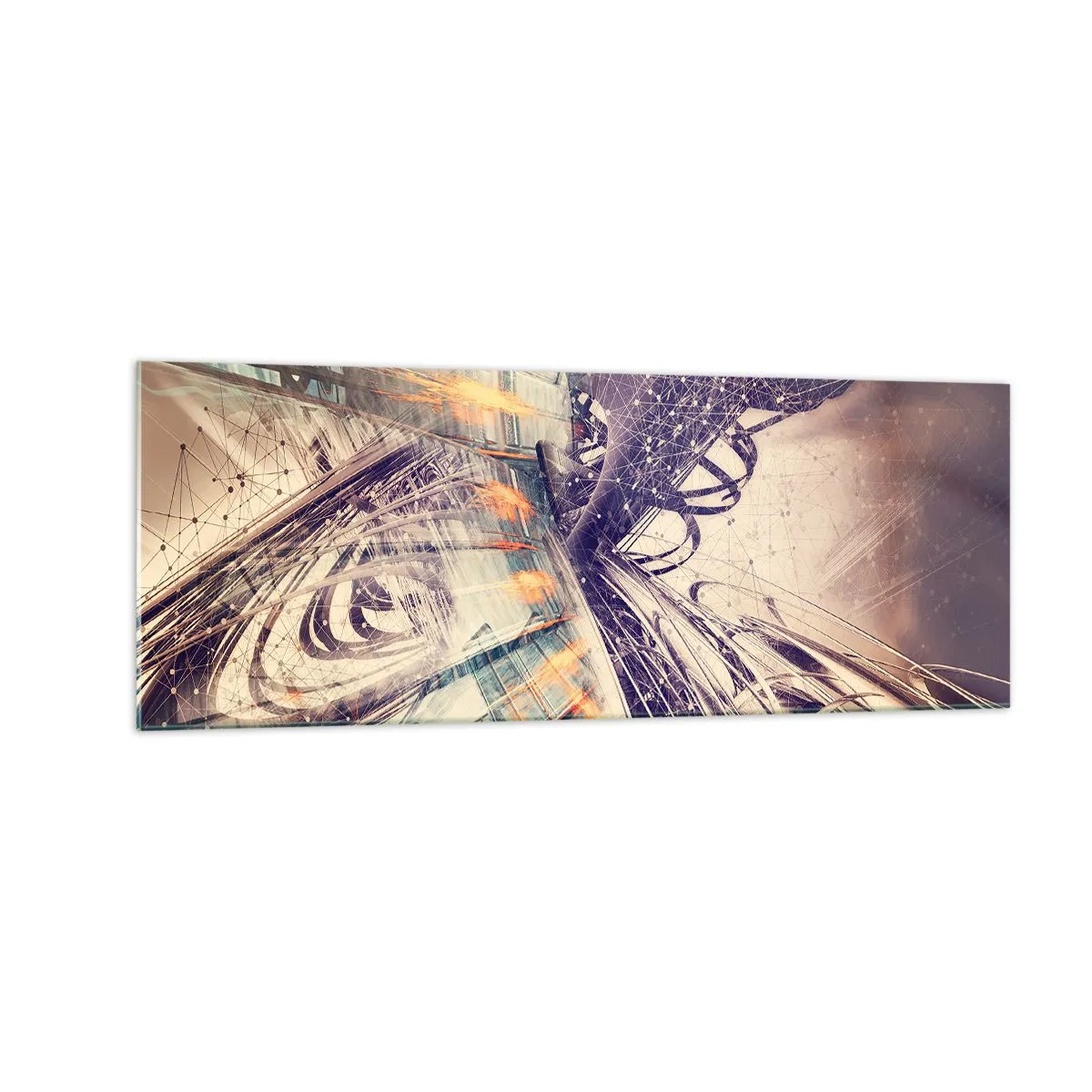 Billede på glas - I stor hast - 140x50 cm