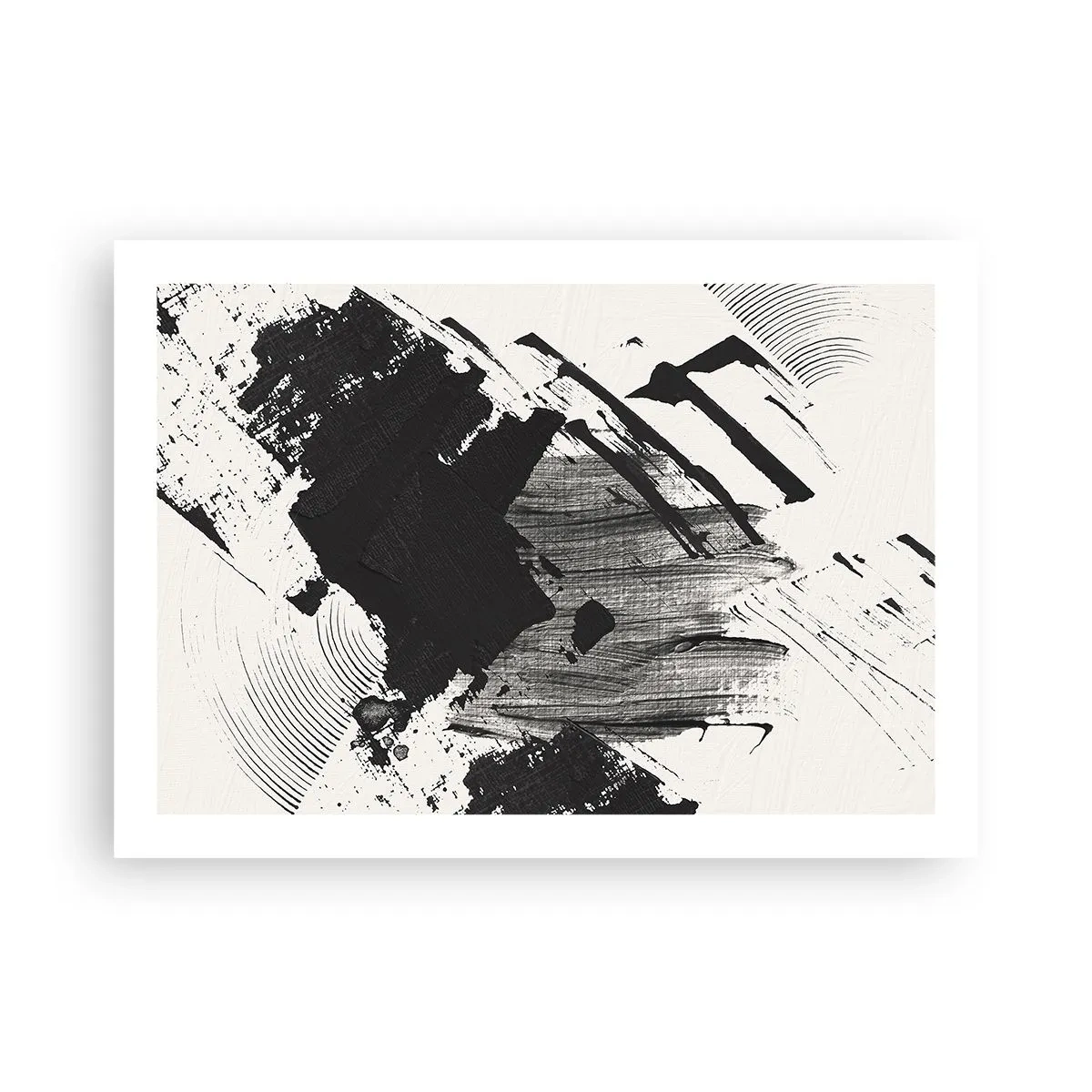 Plakat - Abstraktion - det sortes udtryk - 70x50 cm